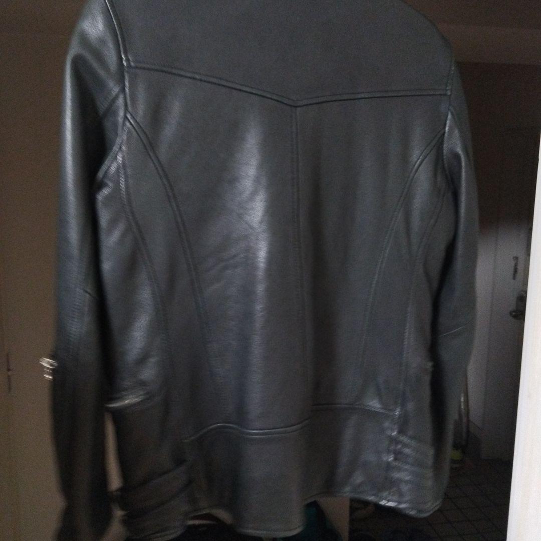 ナノユニバース ライダースレザージャケット 黒 本革