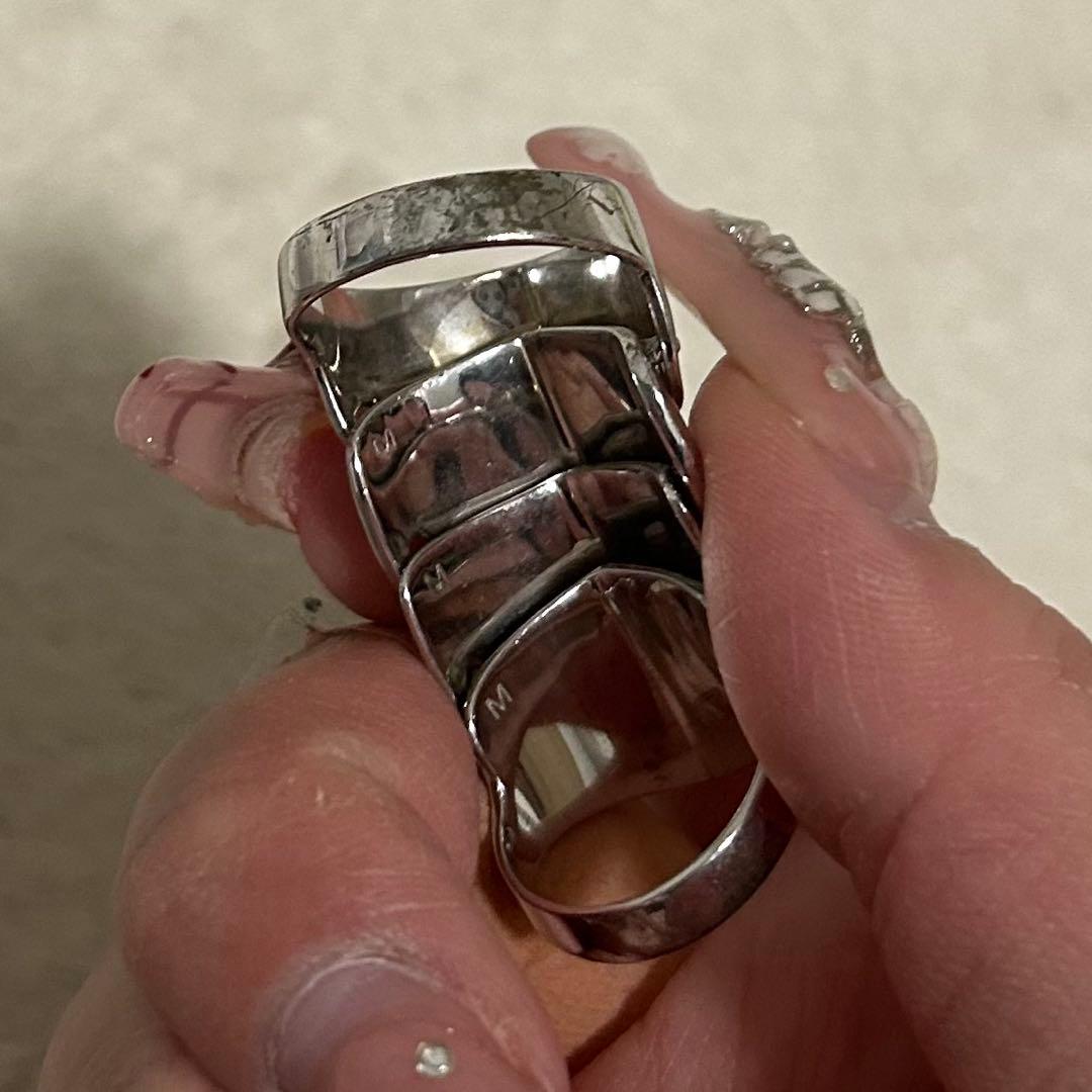 金*目様 ヴィヴィアンウエストウッド アーマーリング ガンメタル　Mサイズ