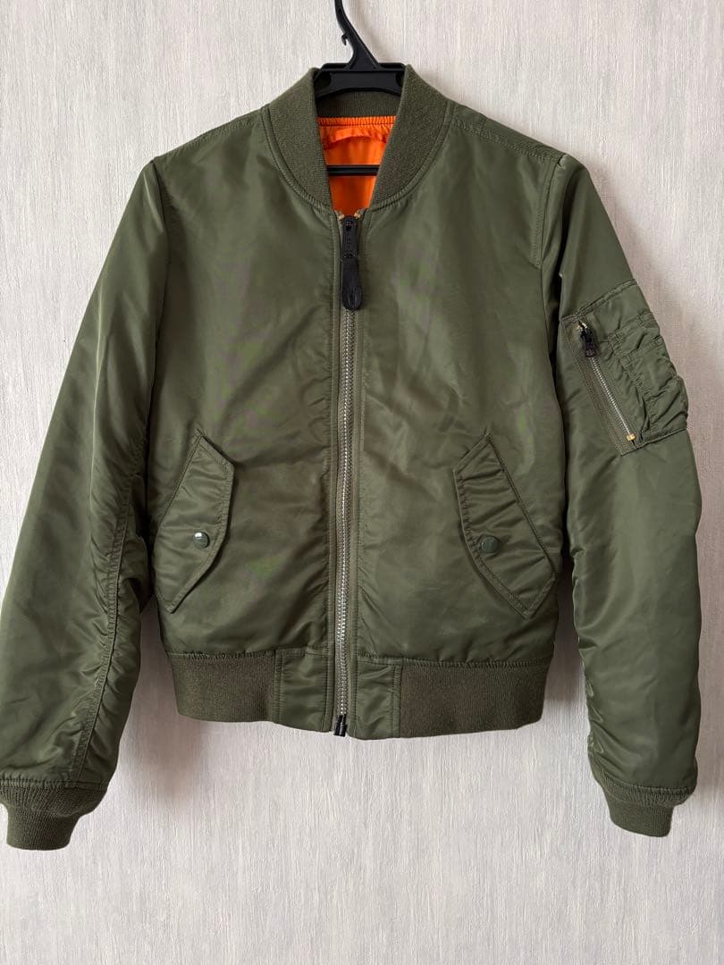 アルファ　オリーブ MA-1 フライトジャケット