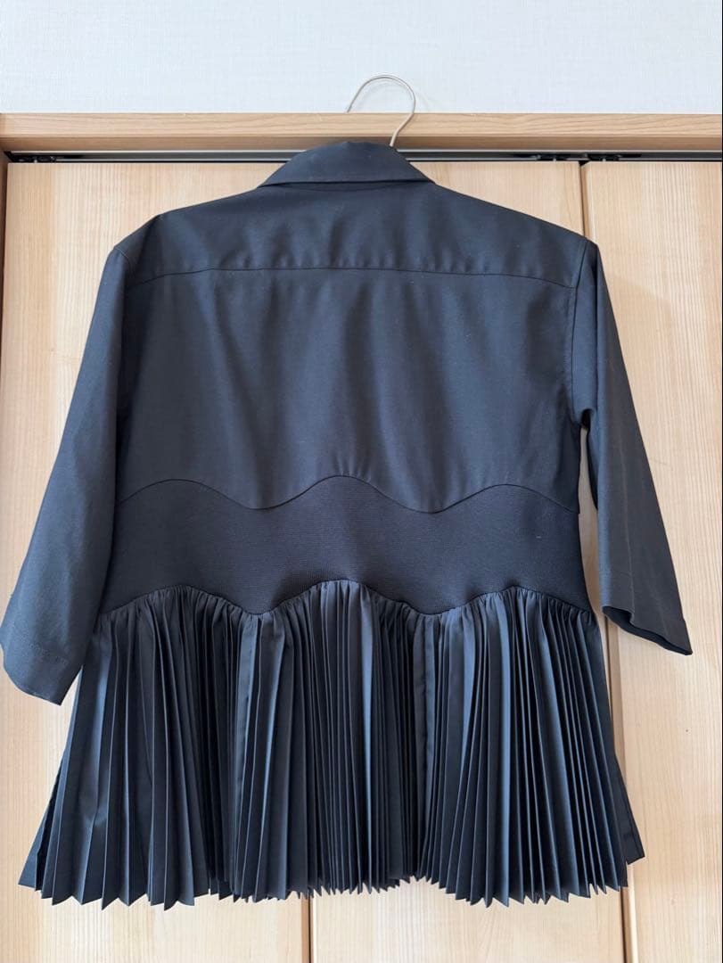 【超美品】TOGA PULLA Taffeta pleats shirt 36
