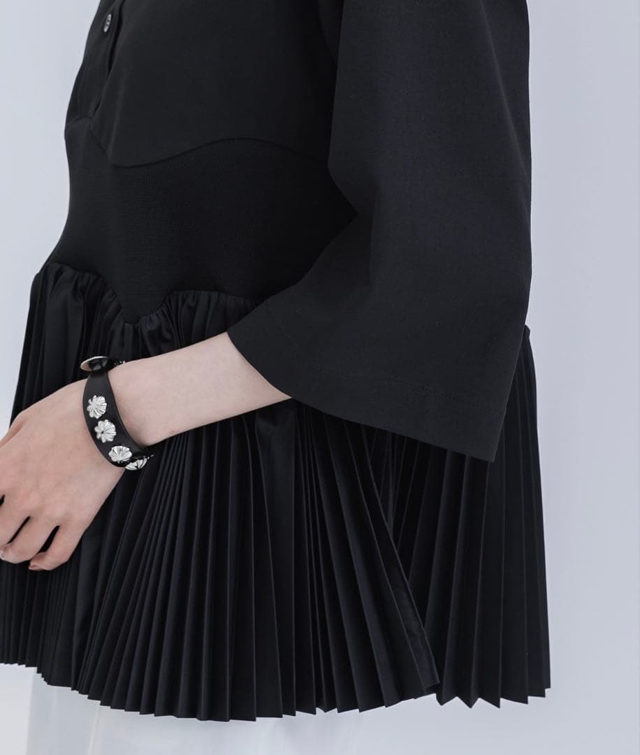 【超美品】TOGA PULLA Taffeta pleats shirt 36