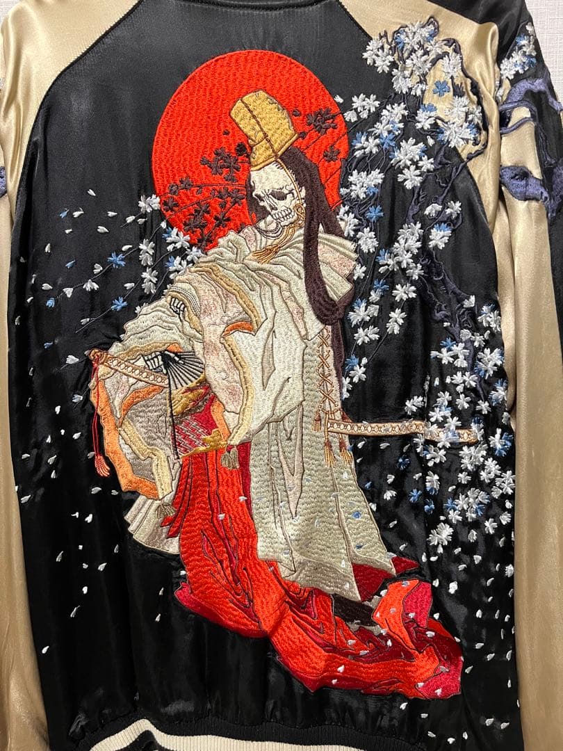 花旅楽団 スカジャン SSJ-002 白拍子 髑髏 リバーシブル