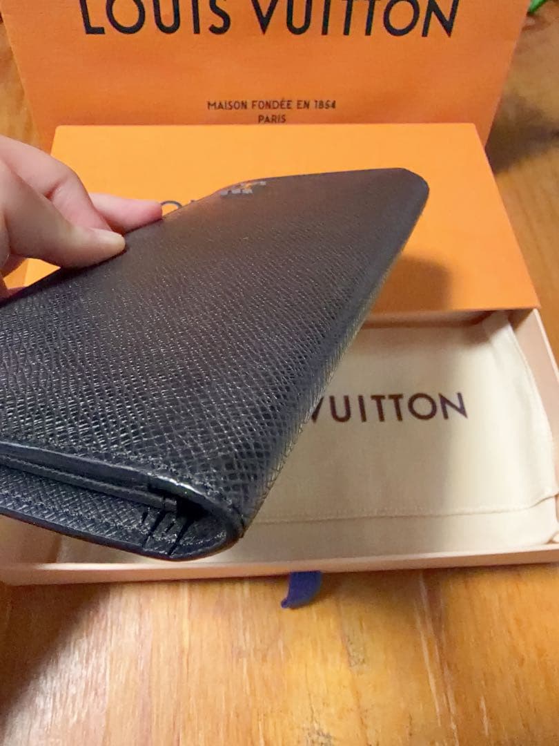 Louis Vuitton ブラック長財布 ICチップ 箱&保存袋付 フランス製