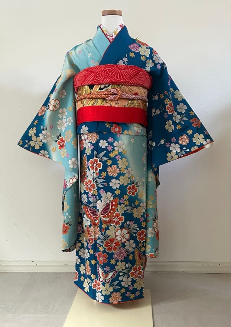 7歳　七五三　正絹着物　古典柄　帯　帯揚げ　帯締め しごき　セット