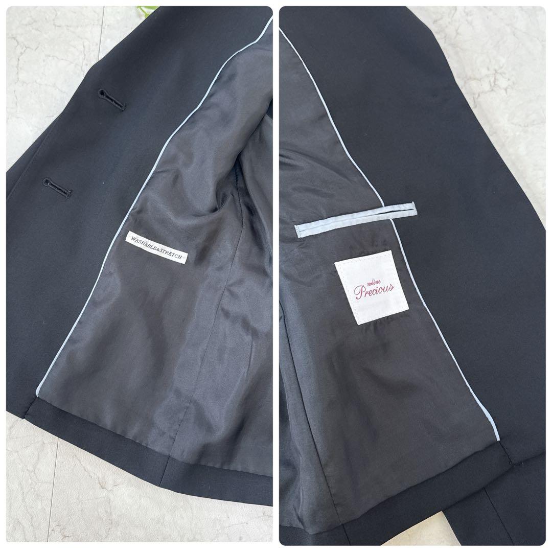 美品⭐︎近年　エヌラインプレシャス　ビジネススーツ3点 セットアップ　ブラック