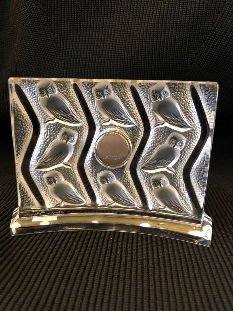 ラリック　PETITE PENDULE HULOTTES 置き時計　フクロウ