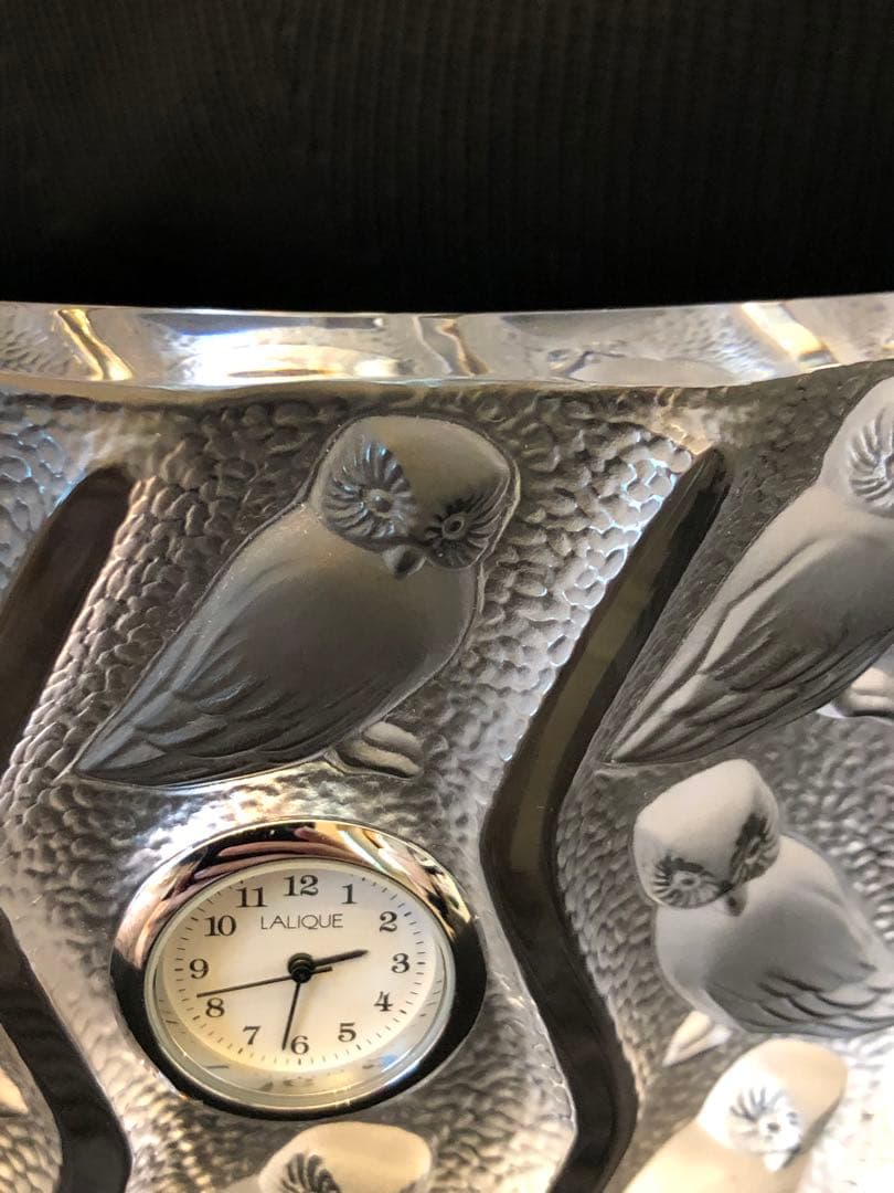 ラリック　PETITE PENDULE HULOTTES 置き時計　フクロウ