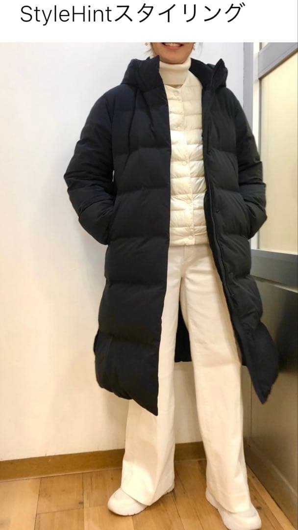 UNIQLO♪シームレスダウンロングコート♪ブラック♪美品