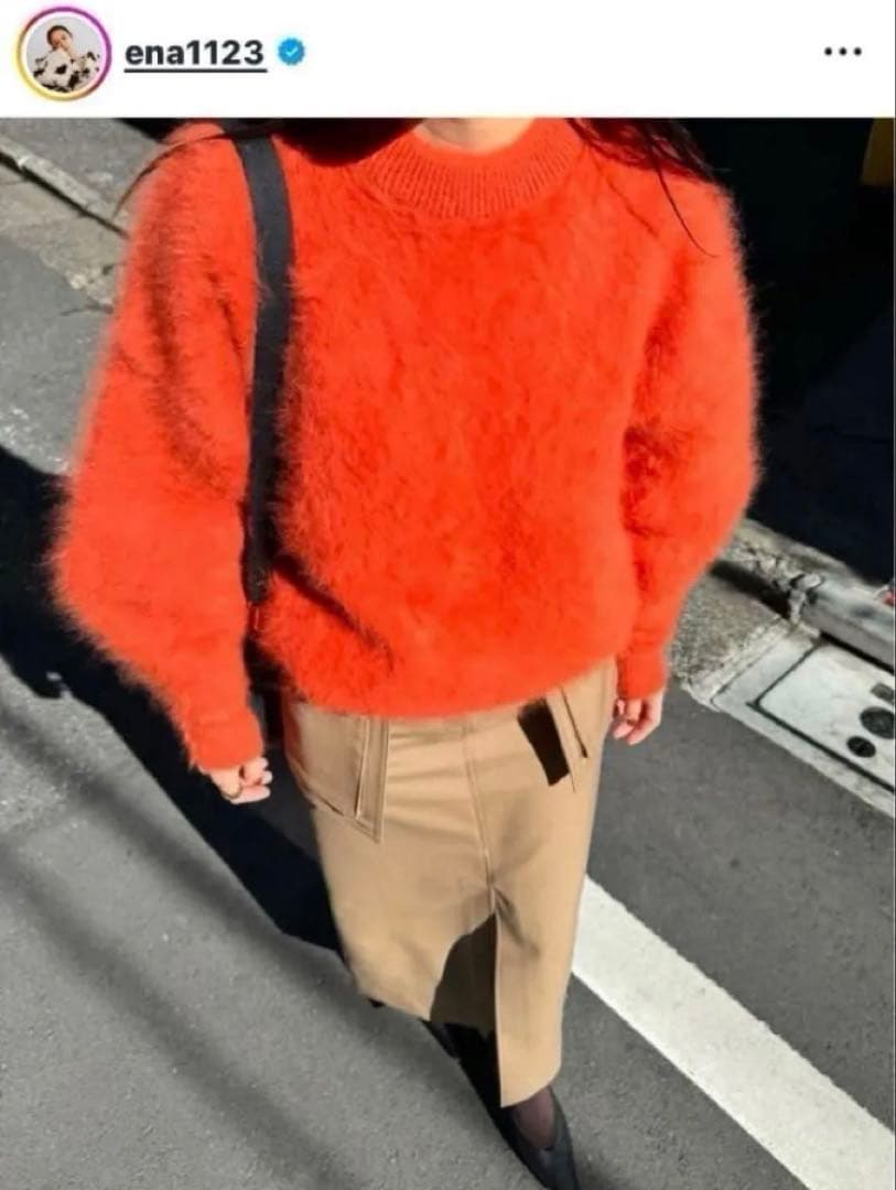 【マーマレード】CLANE 完売 アンゴラ バルキースリーブニット