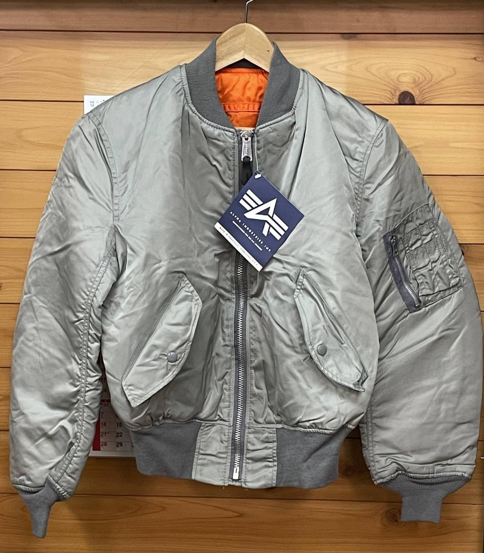 ALPHA INDUSTRIES MA-1 MADEinUSA 未使用品 SIL