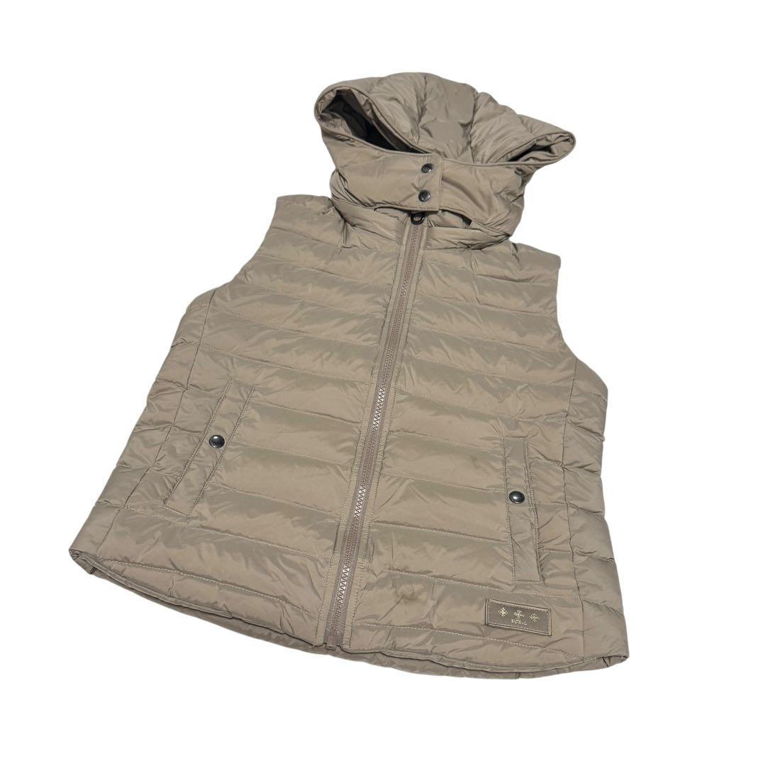 TATRAS タトラス　ダウンベスト 2way フード　取り外し可　ベージュ