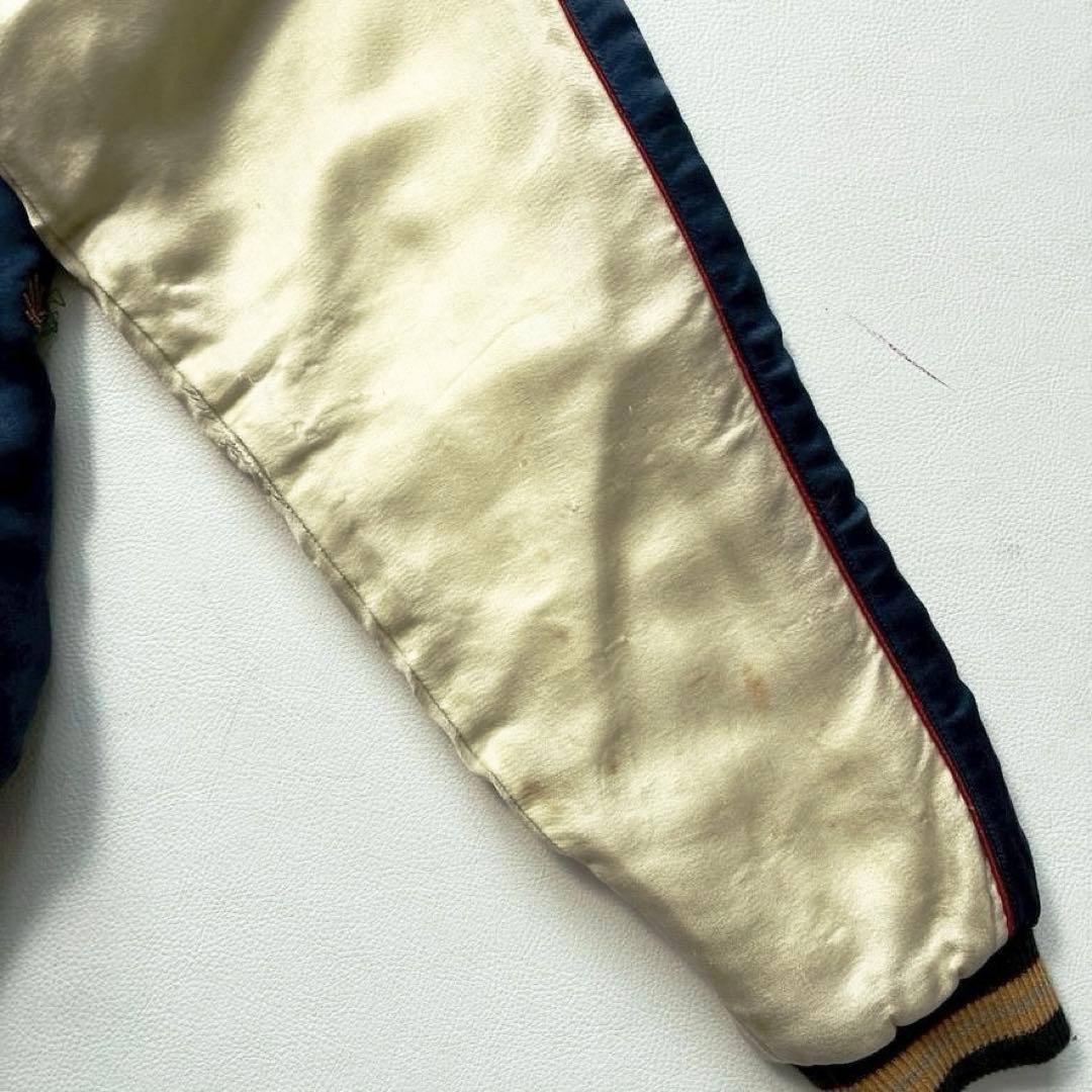 【Yasu】クロップドヘッズ 龍虎 富士山 刺繍 リバーシブル スカジャン