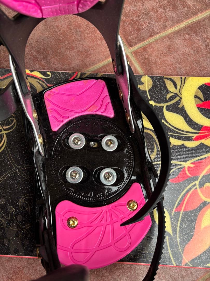 ボード・ビンディング・ブーツ・カバー4点セット　ピンク紫黒