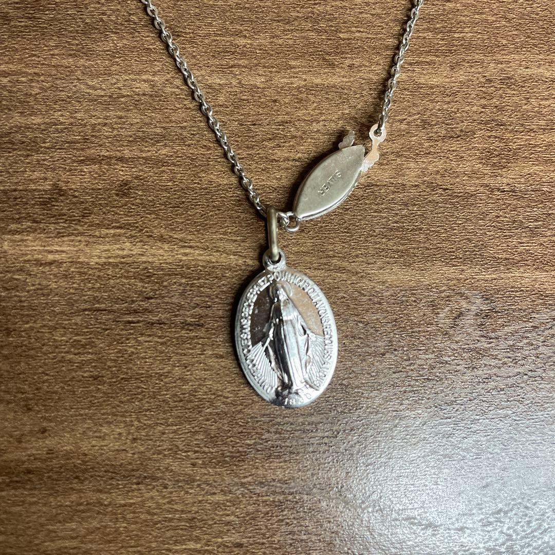 vintage シルバー マリア メダイ ネックレス sv925 古着 F1
