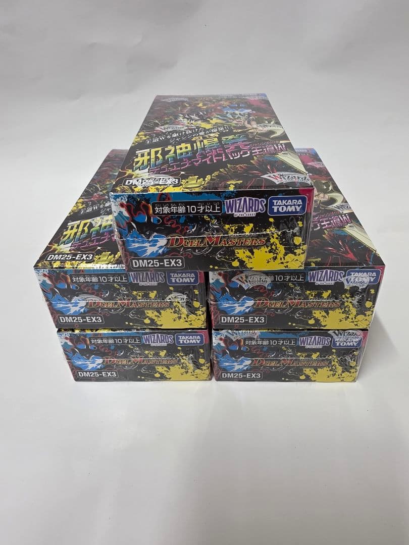 新品未開封　5BOX 邪神爆発デュエナマイトパック 王道W DM25-EX3