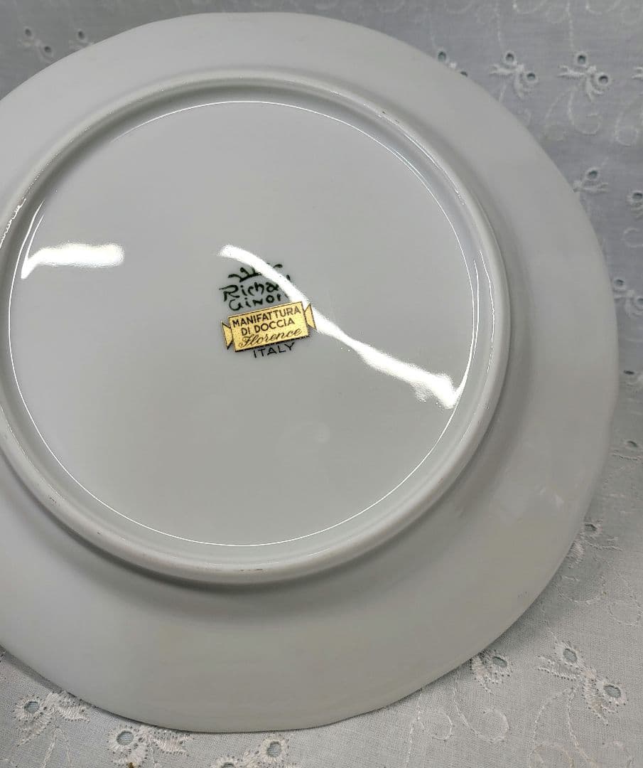 未使用近✨希少✨リチャードジノリ ガーデンローズ プレート 19cm皿①