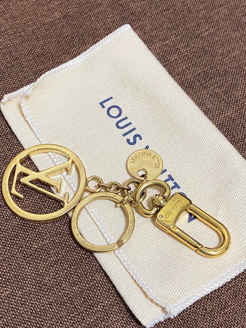 ルイヴィトン LV サークル キーリング キーホルダー ゴールド