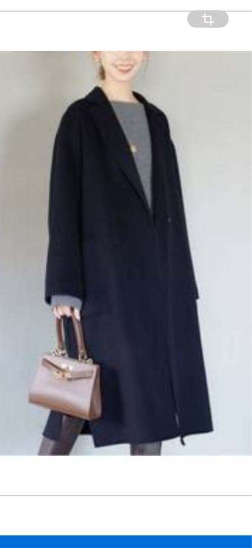 HAMILTON LAMBSWOOL SLOBE ネイビー 36チェスターコート