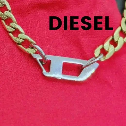 【美品】DIESEL ネックレス DX1438 ゴールドチェーン 箱　喜平