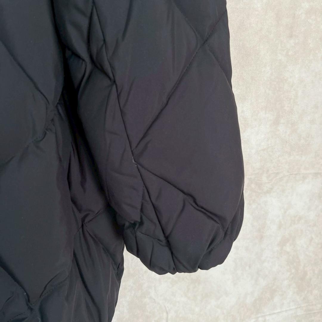 Audrey and John Wad ダウンコート M 黒 ノーカラー ロング