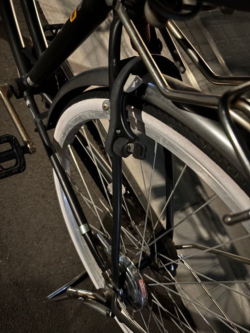 【東京】【値下げ】シティサイクル ブラック 26インチ 前カゴ付き