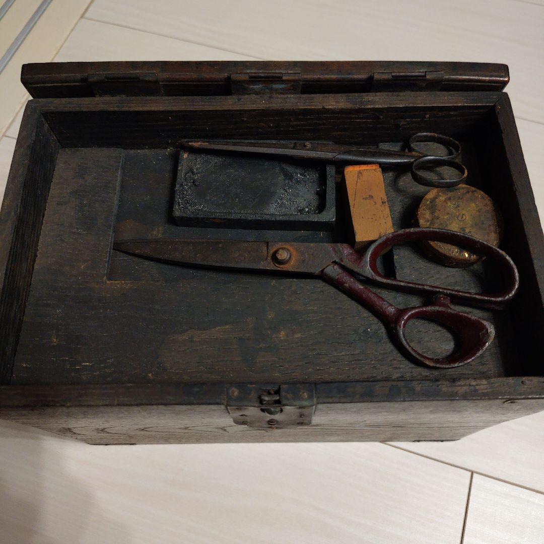 明治時代　硯箱　古道具　アンティーク