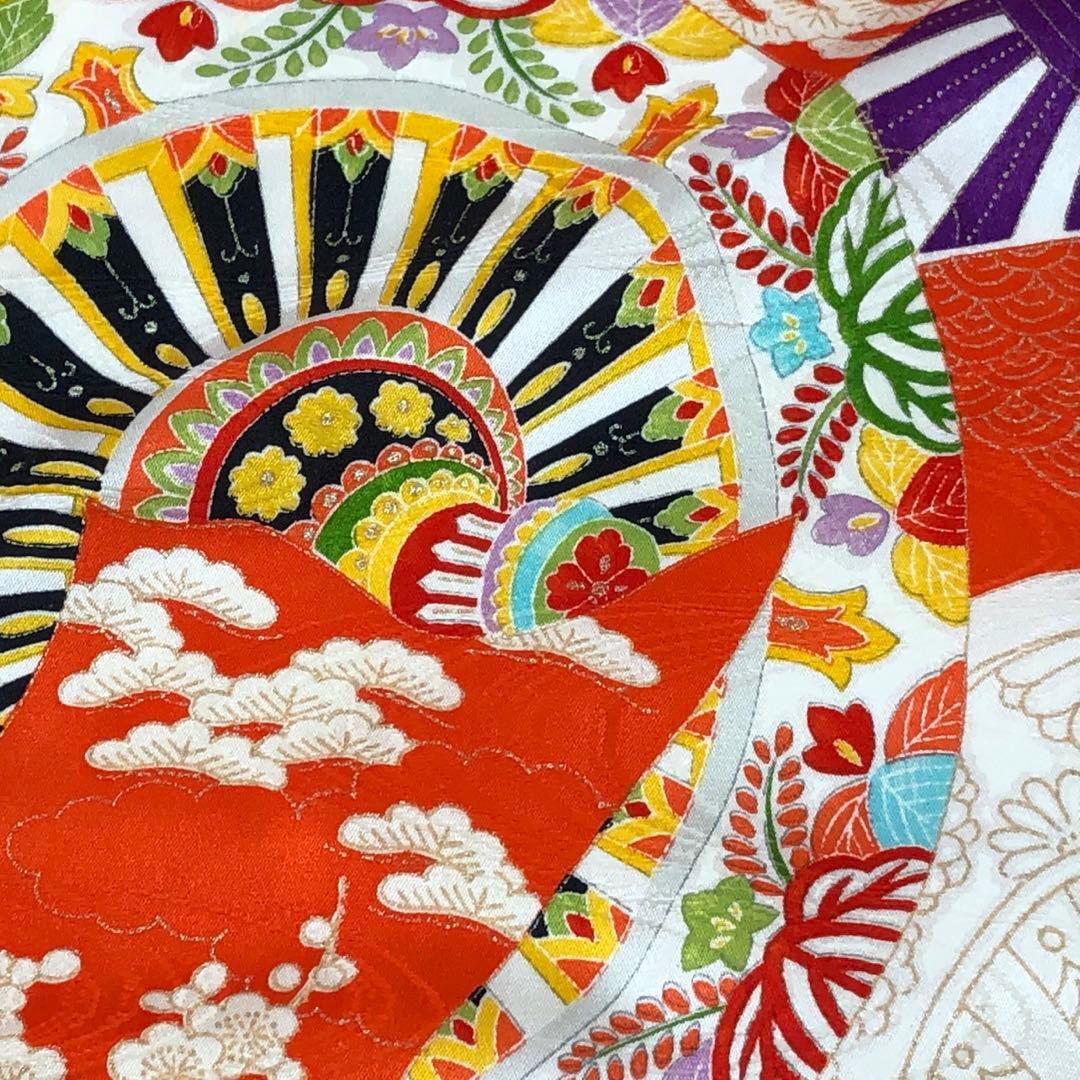 子供着物 十三詣り 13歳 花車 松 金彩 CK-7376