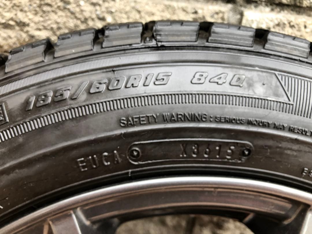 GOODYEAR 185/60R15 スタッドレスタイヤホイール4本セット