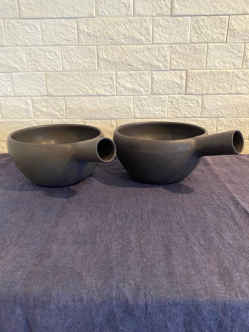 工房正島　正島克哉　片手土鍋黒16センチ