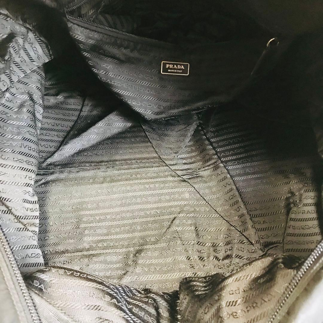 【極美品】プラダ ボストンバッグ 2way ナイロン 黒 三角ロゴ 白タグ