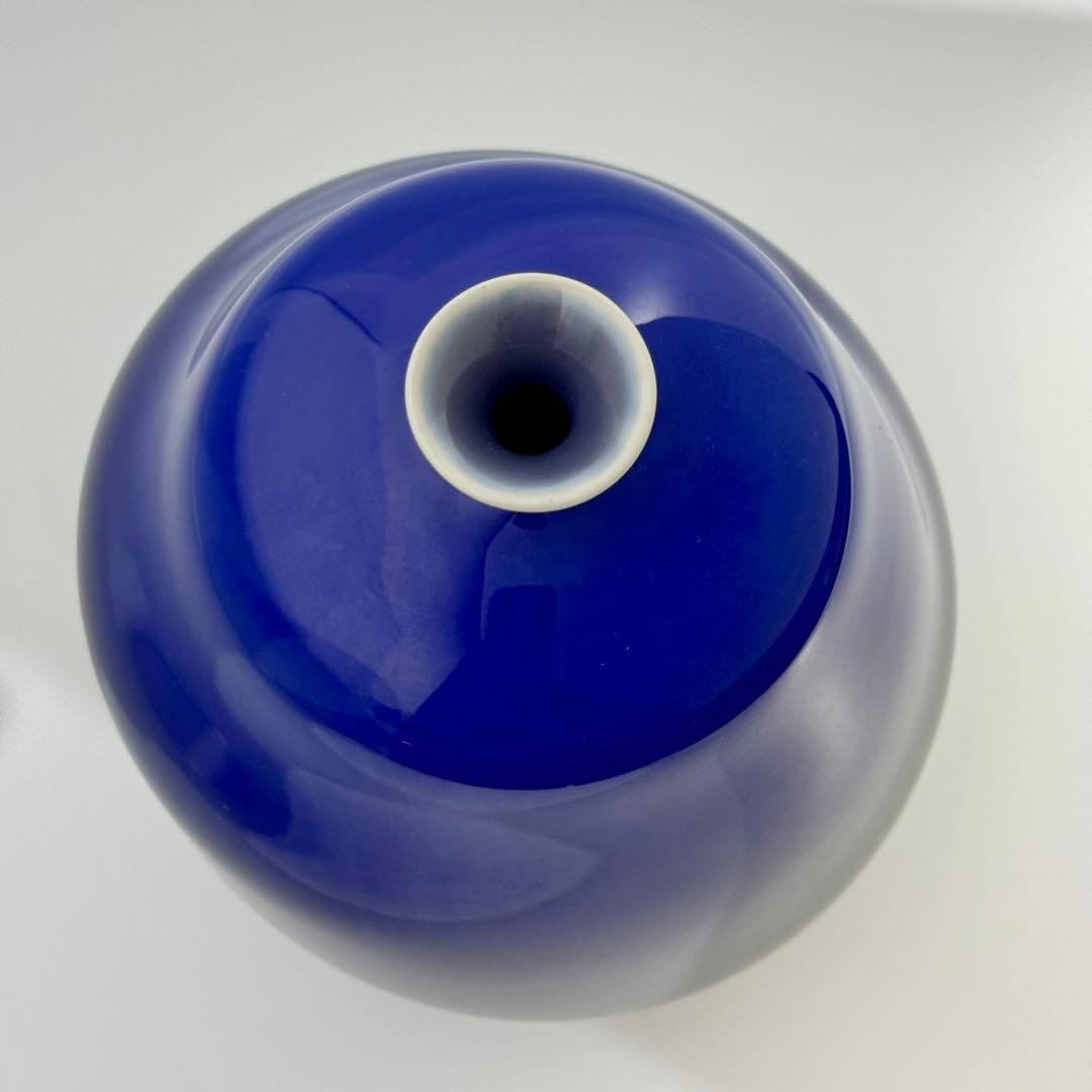 人間国宝 徳田八十吉 深厚耀彩 ひねり壺 金銘 共箱 共布 栞付