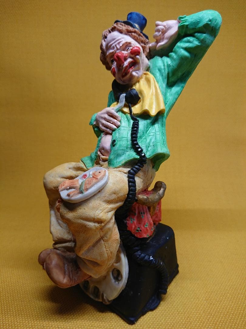 人形　ピエロ　彫像　オブジェ　置物　インテリア　工芸品　美術品　A1024
