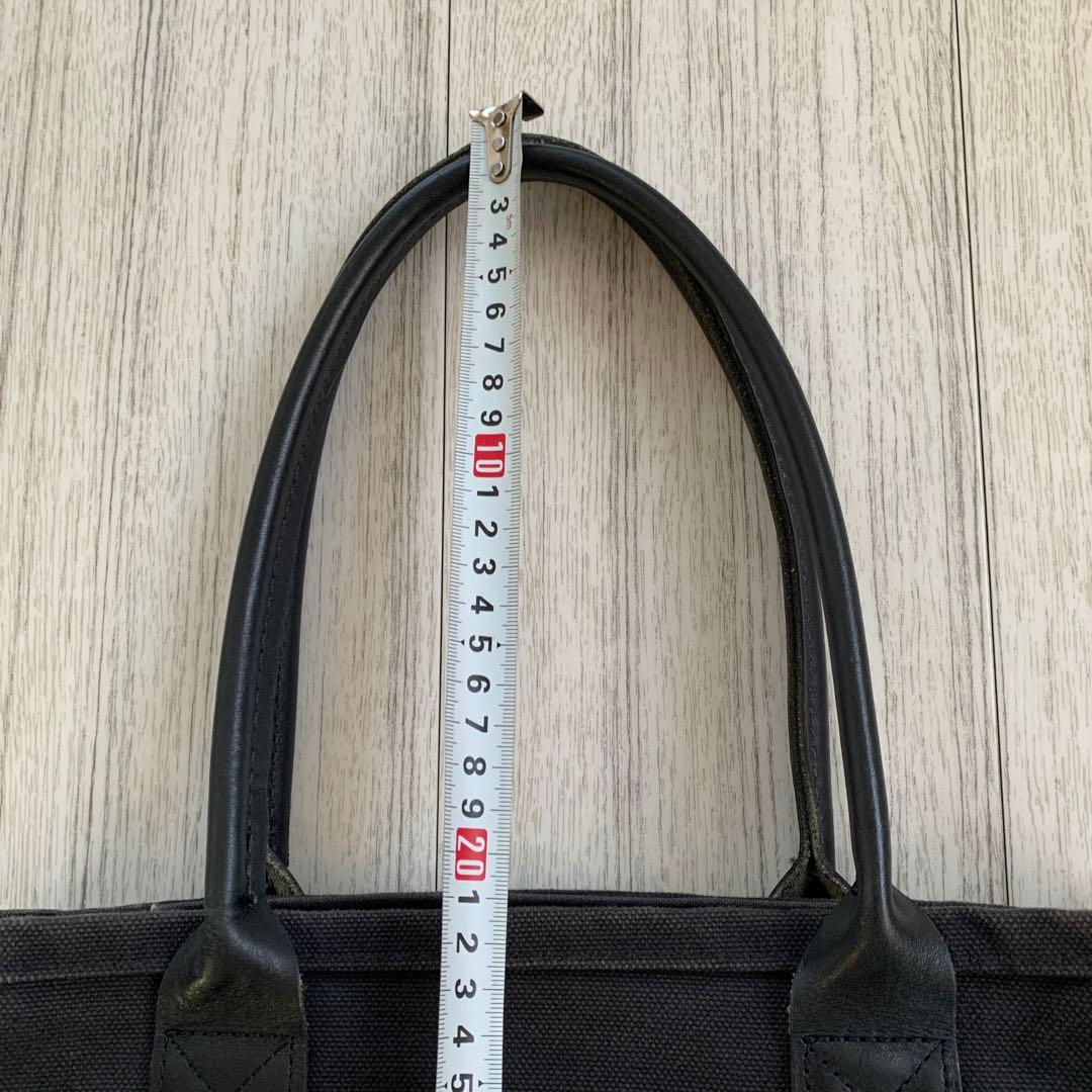 90s エルエルビーン　ボートアンドトート　オールブラック　レザーハンドル