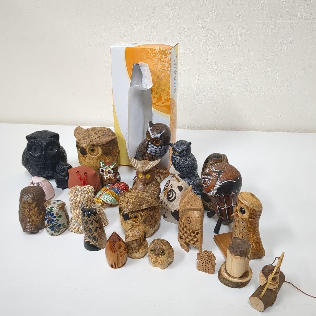 フクロウ置物セット