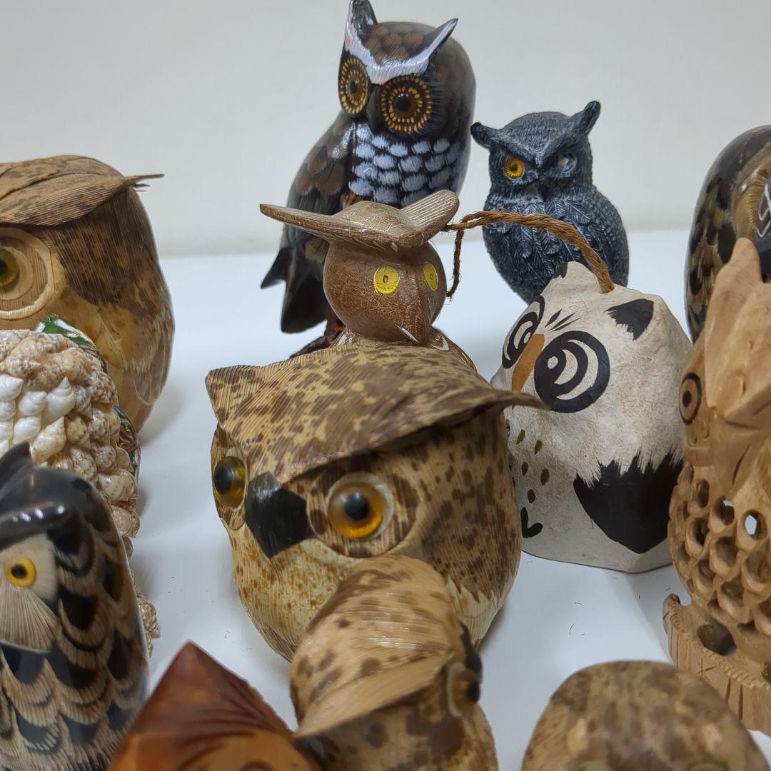 フクロウ置物セット