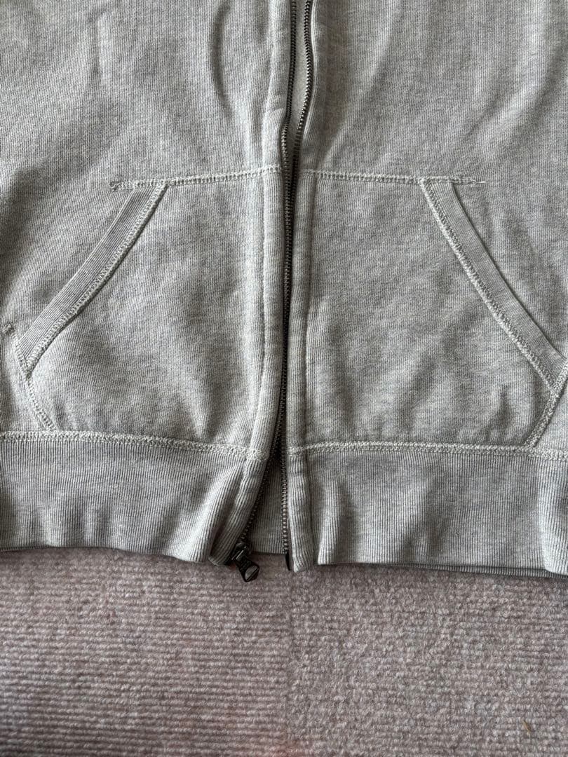 POLO ラルフローレン ジップパーカー グレー S 裏起毛 ロゴ刺繍