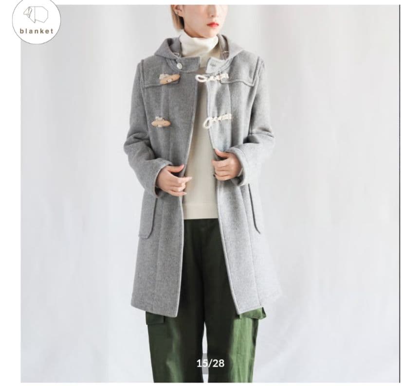 ハマグリコート　尾州　新見本工場　グレー　サイズ3