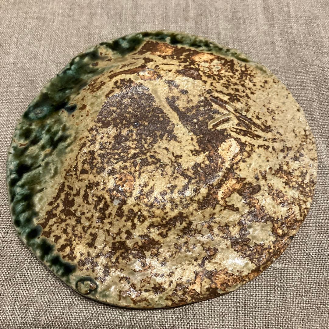 【未使用品】佐藤和次　皿　小皿　美濃焼　早蕨窯　織部焼　5枚　送料込み