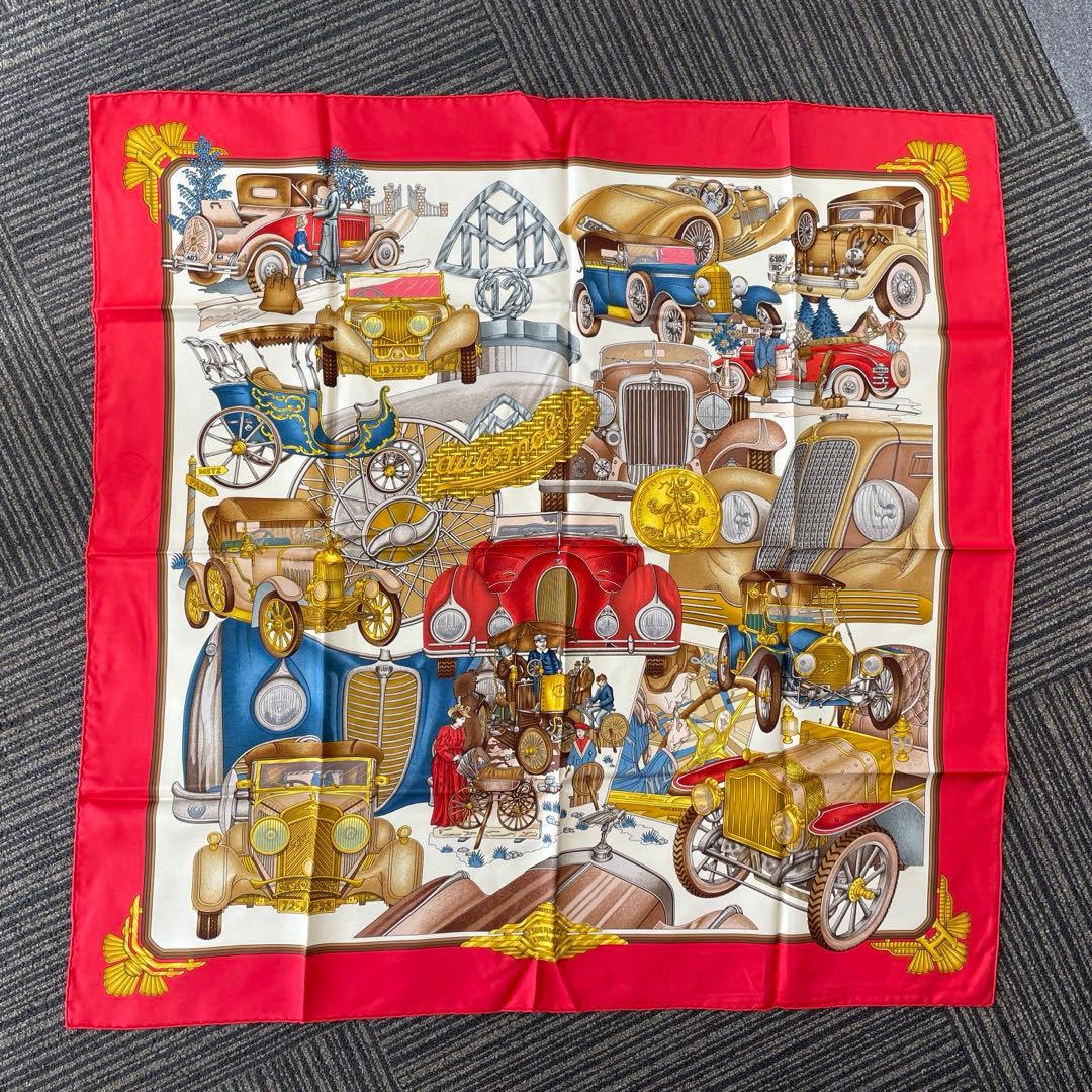 【E】エルメス　スカーフ　カレ90