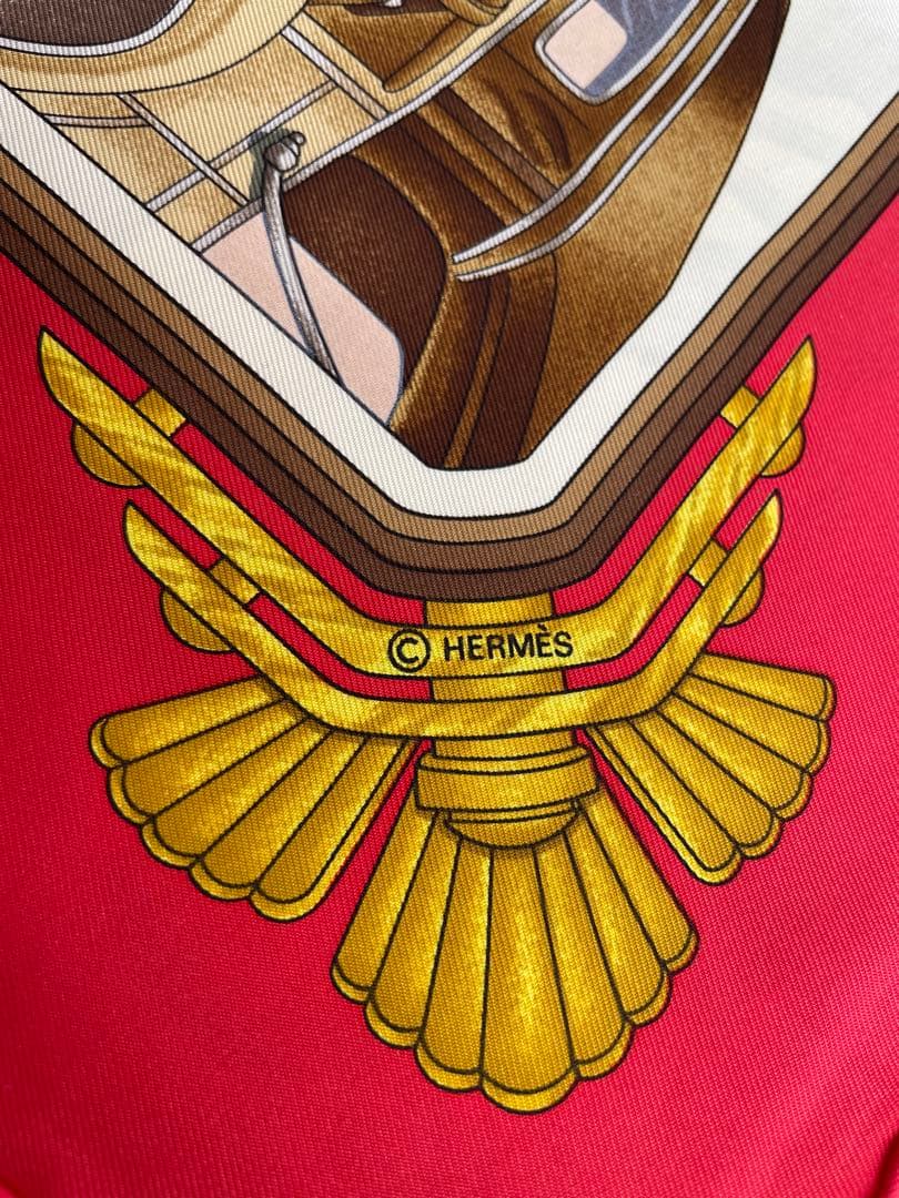 【E】エルメス　スカーフ　カレ90