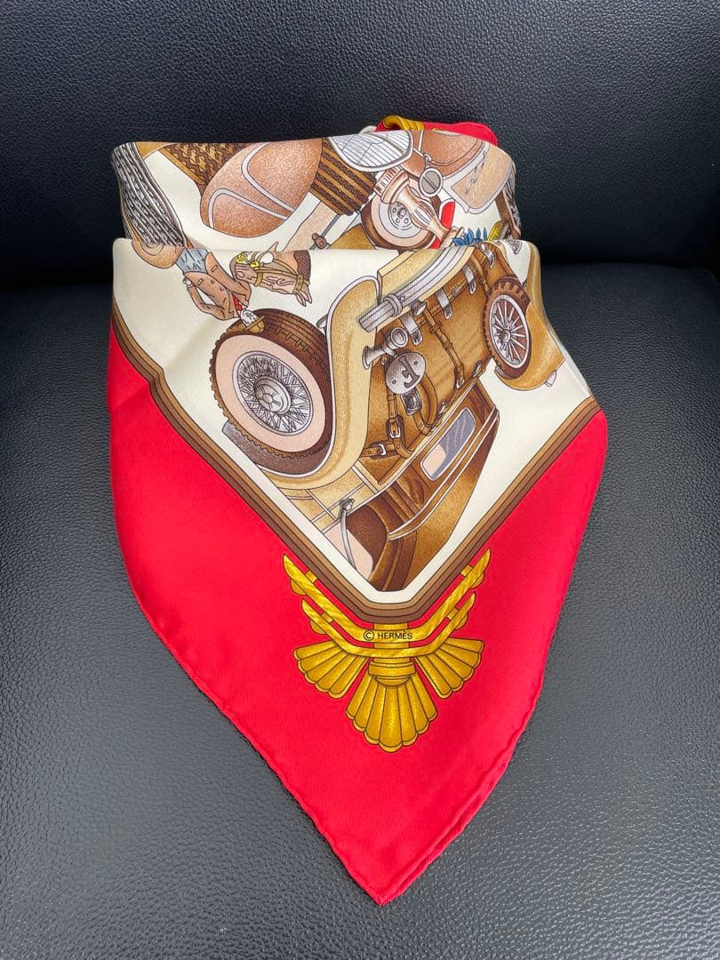 【E】エルメス　スカーフ　カレ90
