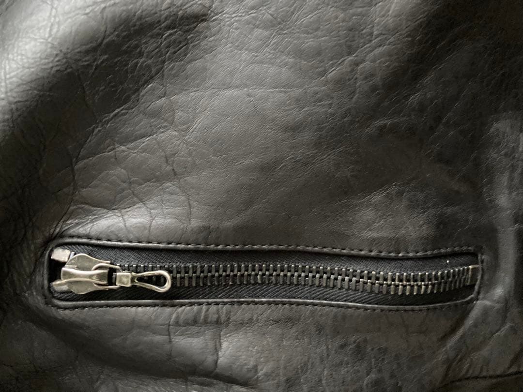 【超名作・希少サイズ48】シェラック 赤西仁着 レザーライダース 有閑倶楽部 黒