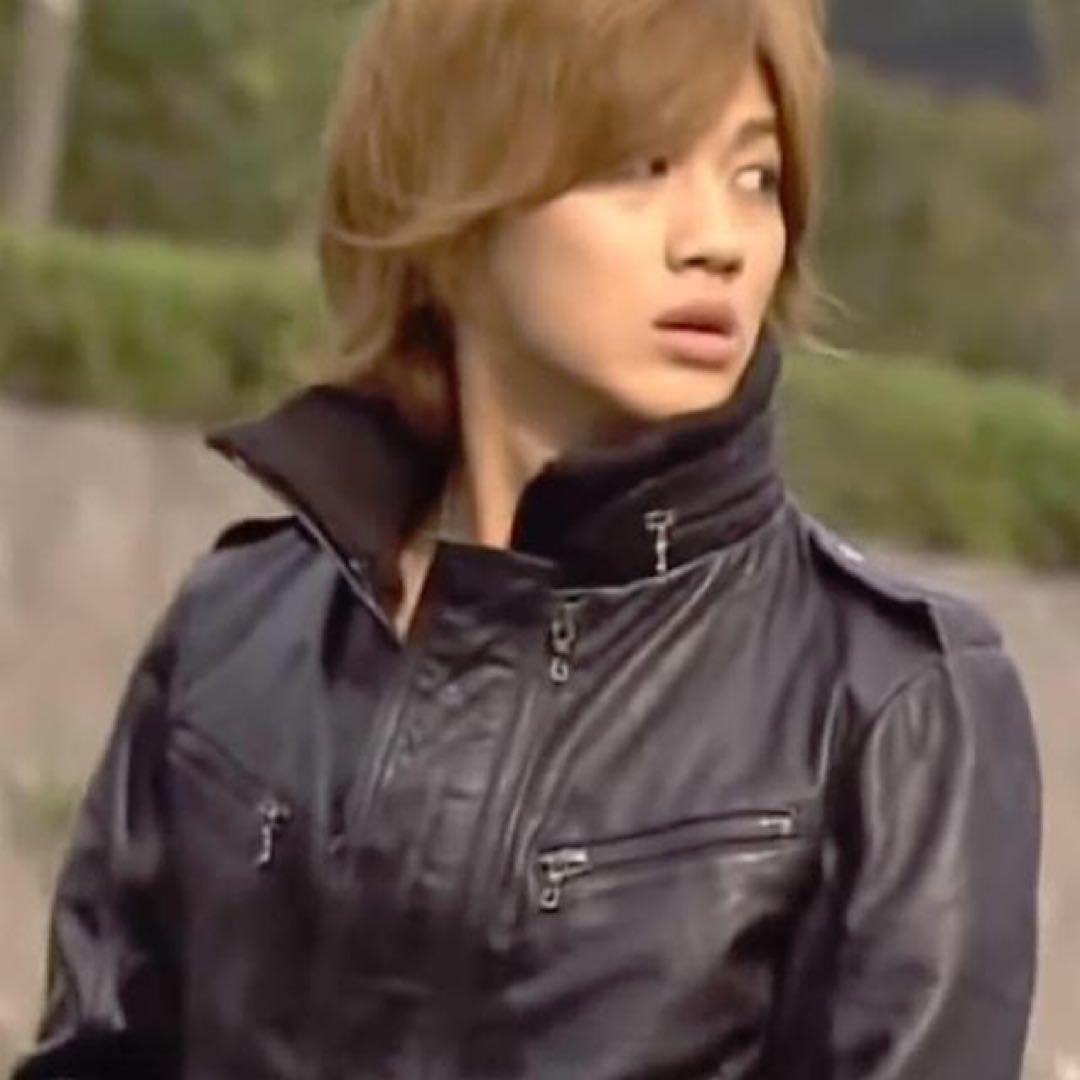 【超名作・希少サイズ48】シェラック 赤西仁着 レザーライダース 有閑倶楽部 黒