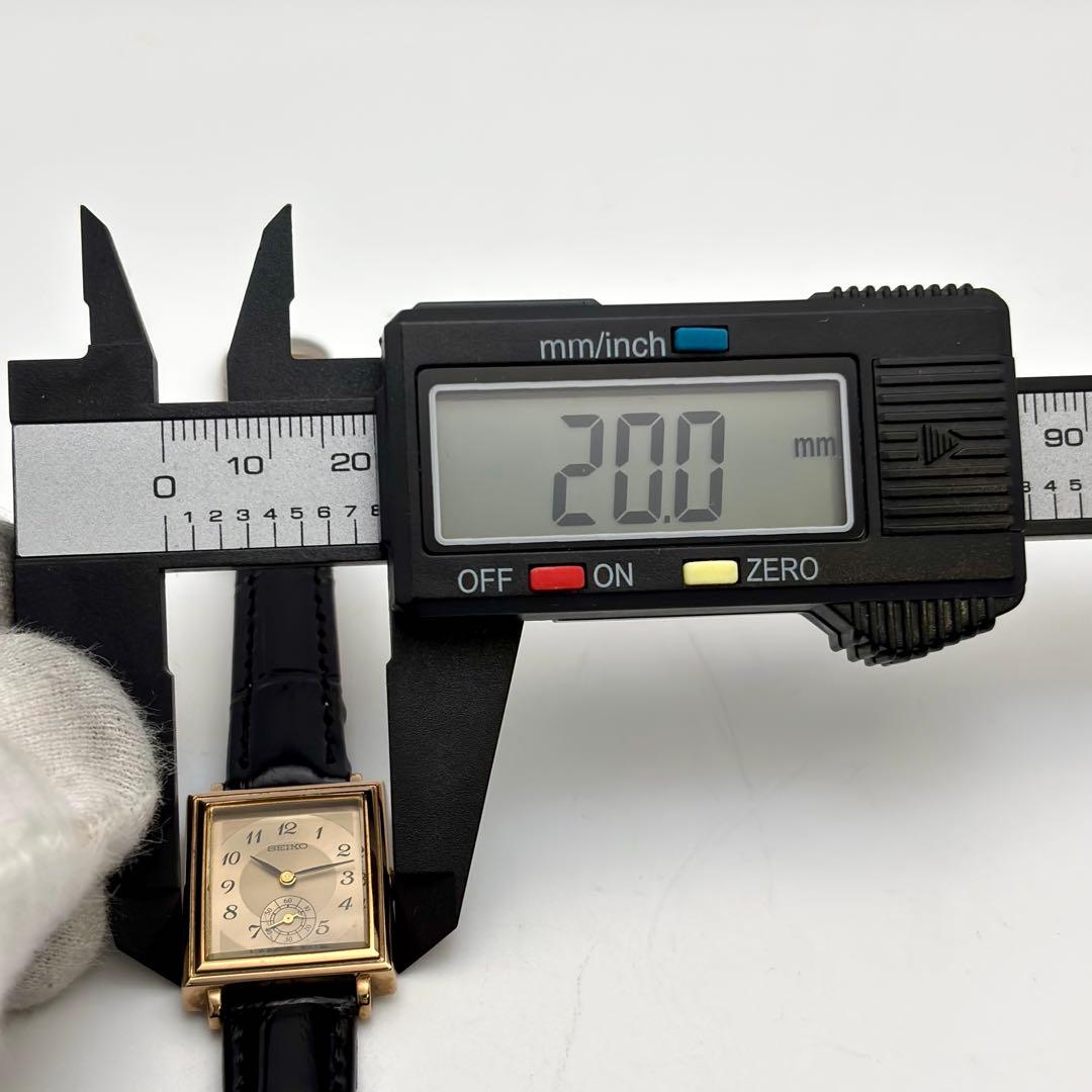 超希少✨SEIKO 腕時計 スクエア スモールセコンド ゴールド ヴィンテージ