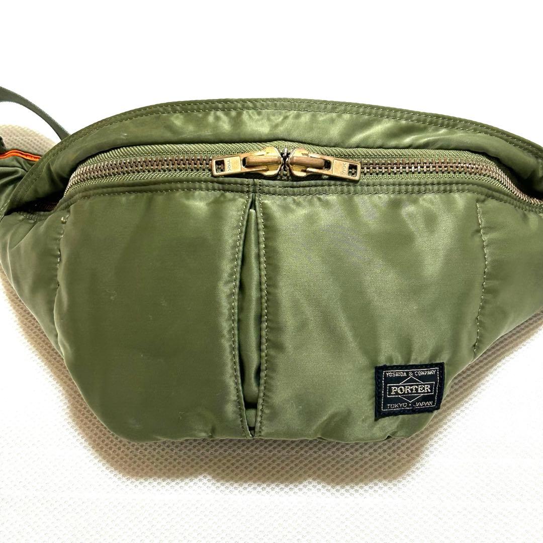 ポーター　タンカー　ボディバッグ　セージグリーン　ウエストバッグ