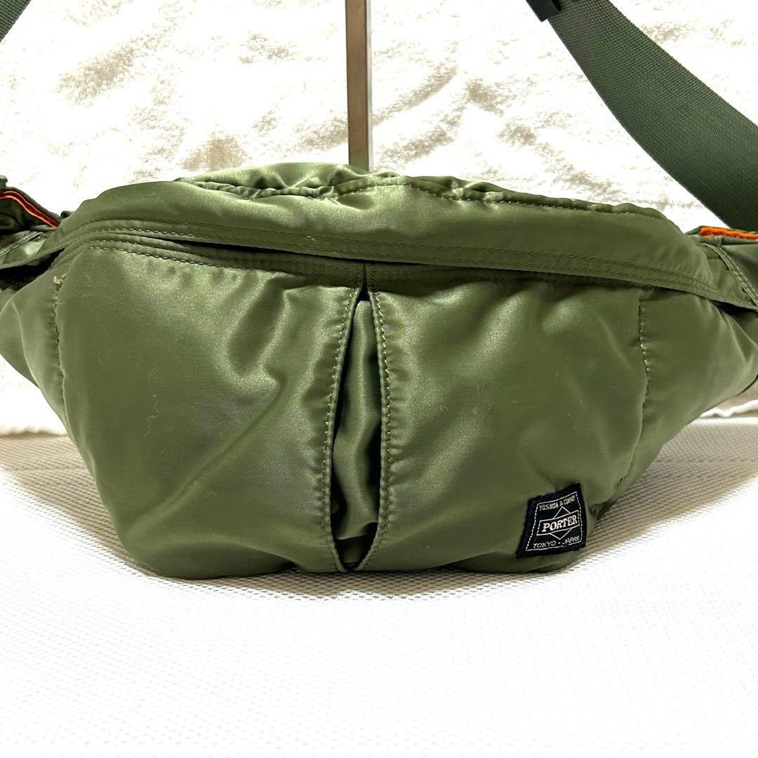 ポーター　タンカー　ボディバッグ　セージグリーン　ウエストバッグ