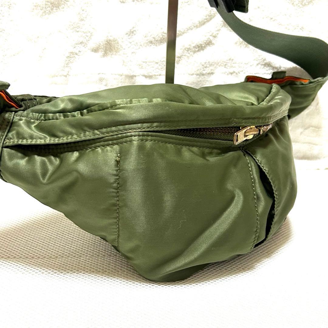 ポーター　タンカー　ボディバッグ　セージグリーン　ウエストバッグ