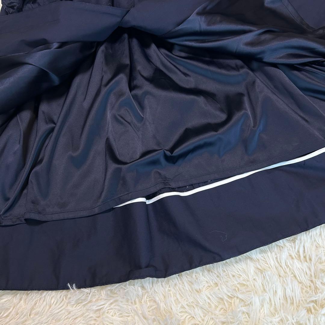 【新品タグ付】chestyビッグカラー刺繍コート ネイビー サイズ1