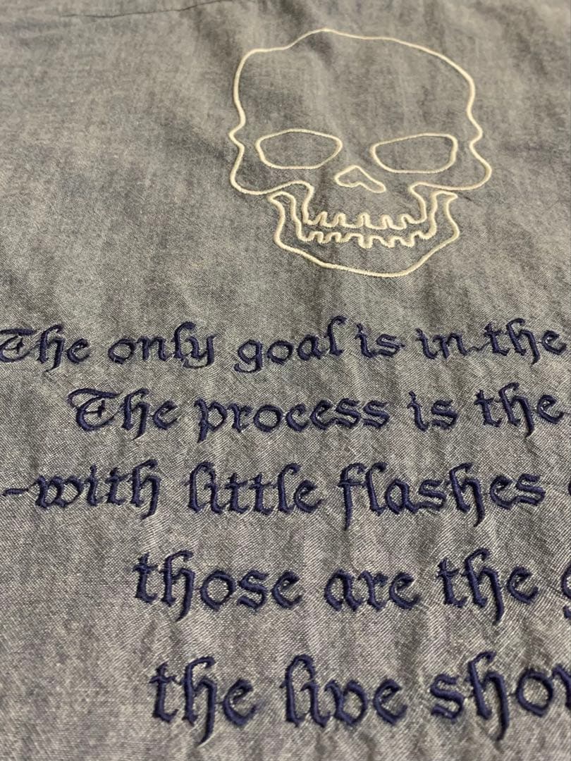 NUMBER (N)INE 01SS シャツ スカル刺繍 タイム期 00s