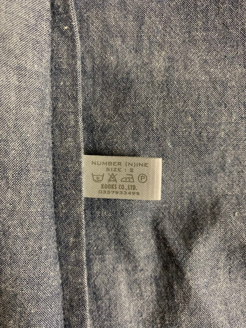 NUMBER (N)INE 01SS シャツ スカル刺繍 タイム期 00s